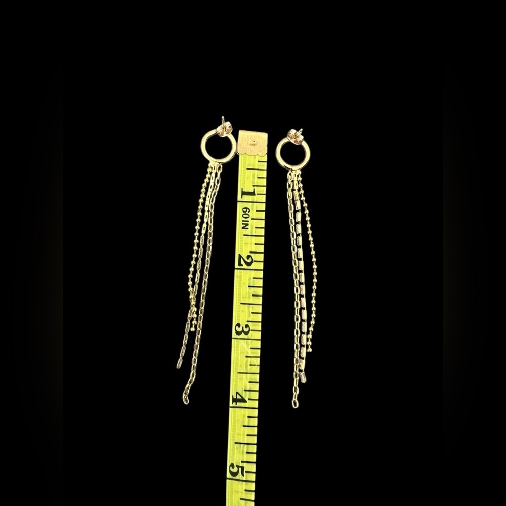 18k Gold Plated Dangling Earring - Picture 6 of 6